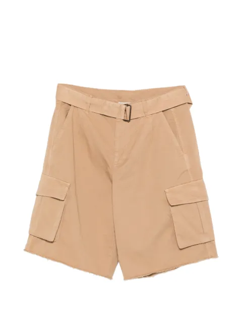 Laneus belted button cargo shorts Brown S6LAMASH091