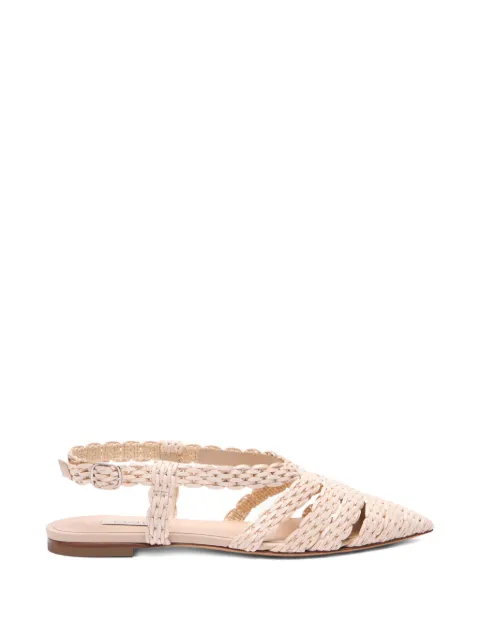 Casadei buckle-detail flat pumps Neutrals 1H066B0101C2939
