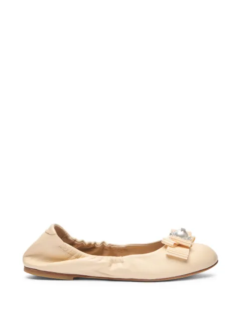 Casadei bow-detail ballet flats Neutrals 1A305B0101C3006