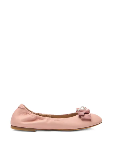 Casadei bow-detail ballet flats Pink 1A305B0101C3005