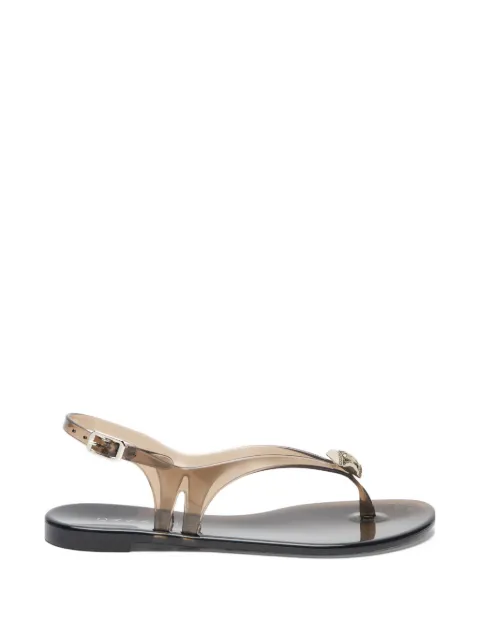 Casadei jelly flat sandals Black 2Y263B0101BEACH