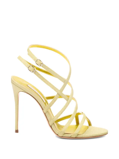 Casadei Cage buckle-detail heeled sandals Yellow 1L305J1001T0572