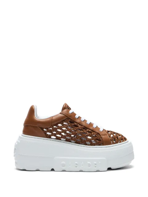 Casadei Nexus Versilia woven platform sneakers Brown 2X895U0701T0268