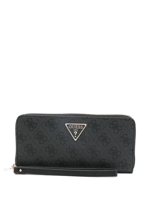 GUESS USA Laurel II Monogram zip wallet Black G7459146