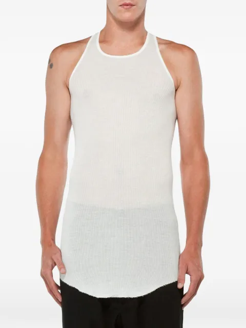 Rick Owens halter ribbed vest White RU01F2150RC