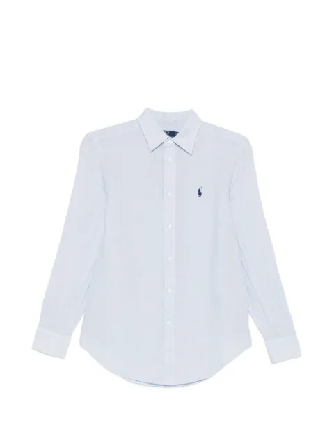 Polo Ralph Lauren embroidered-logo linen shirt Blue 211970730503