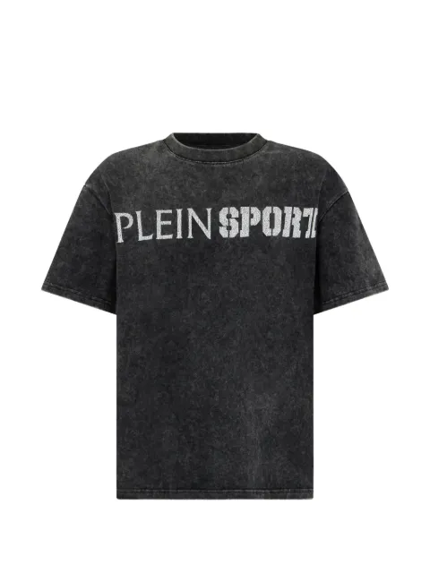 Plein Sport washed round-neck T-shirt Black PAFCMTK9026SJY001N