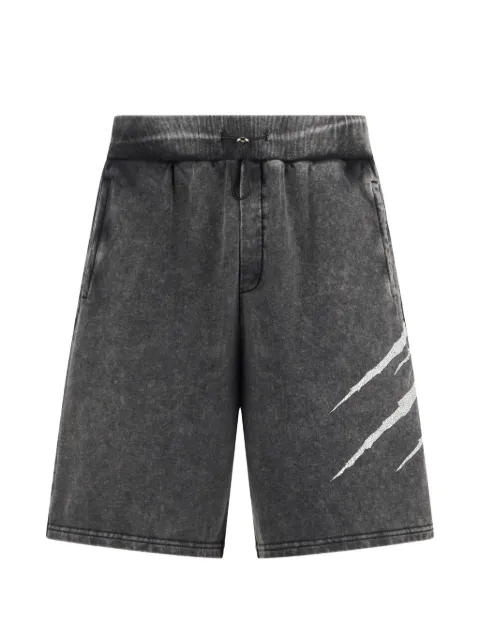 Plein Sport washed crackle-print shorts Grey PAFCMJT2829STE003N