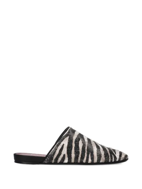 Premiata zebra-pattern mules Black M7327