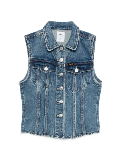 LOIS JEANS buttoned gilet Blue 35587926