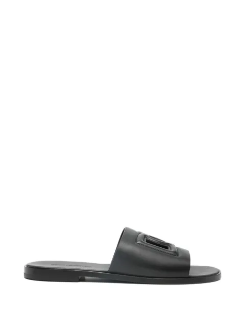 Dolce & Gabbana calfskin slides Black A80397A0363
