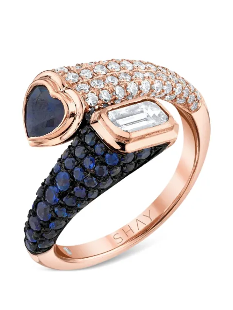 SHAY sapphire and diamond heart ring Pink SR446107679