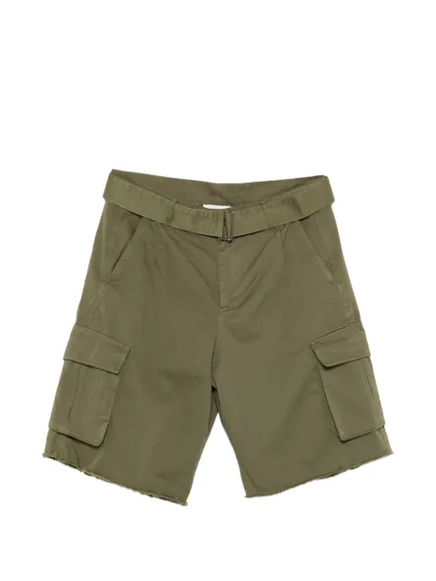 Laneus belted button cargo shorts Green S6LAMASH091