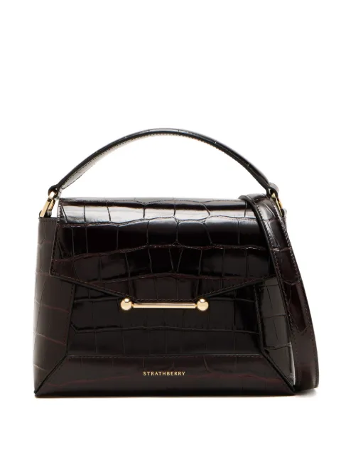 Strathberry Mosaic croc-effect tote bag Brown 20261015680173
