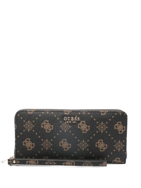 GUESS USA Carrie Monogram zip wallet Brown GP9898146