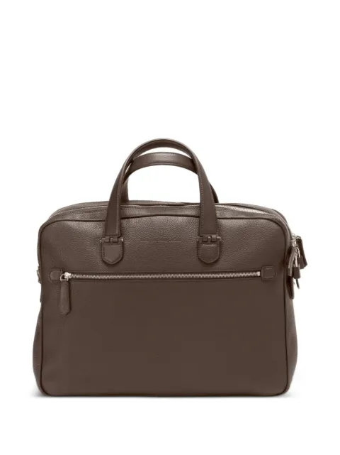 Graf von Faber-Castell zip two-compartment briefcase Brown 118687
