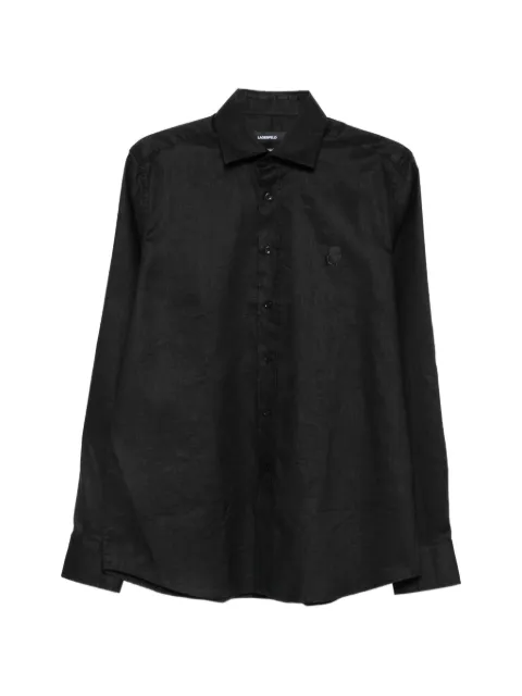 Karl Lagerfeld logo-embroidered shirt Black 60508460562791