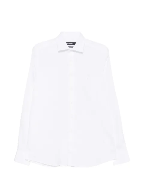 Karl Lagerfeld embroidered-logo long-sleeve shirt White 60508460562791
