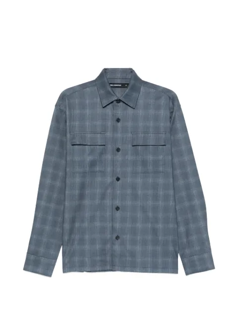 Karl Lagerfeld pocket checked shirt Blue 60597560562015