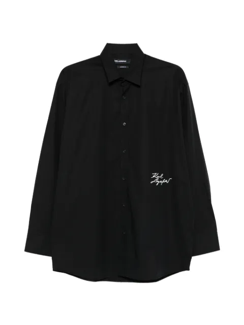 Karl Lagerfeld signature cotton shirt Black 60592860562600