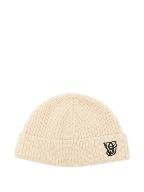 Valentino Garavani monogram beanie hat Neutrals WHB02EQJY