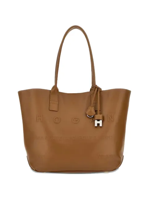 Hogan small Address leather tote bag Brown KBW01TA0200TZP