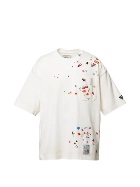 Maison MIHARA YASUHIRO graphic-print distressed t-shirt White J16TS821