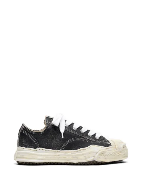 Maison MIHARA YASUHIRO Hank og sole shrink leather sneakers Black A16FW734