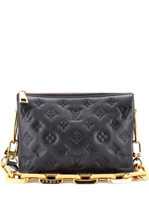 Louis Vuitton Pre-Owned Coussin Bag Monogram Embossed Lambskin BB crossbody bag Blue XQB9DMHTKQW3N2VE