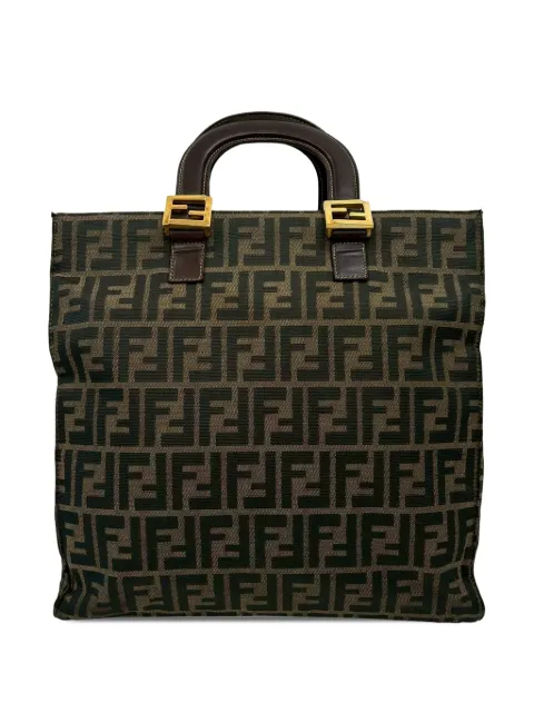 Fendi Pre-Owned 20th Century Zucca Canvas Twins tote bag Brown 22EAVGBQK3VCH9A2
