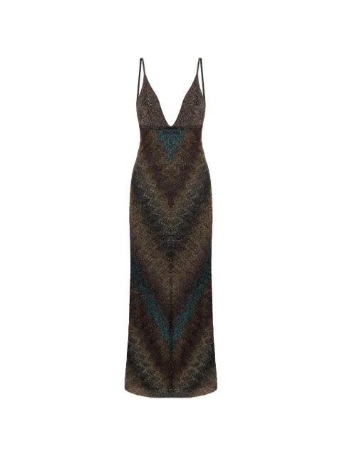 Missoni V-neck dress Brown DS26SG28BR014S