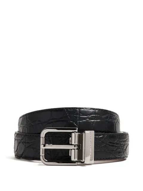 Dolce & Gabbana crocodile-effect buckle belt Black BC4337A2032