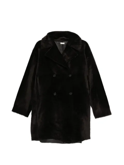Utzon double-breasted coat Black 52367JAMIE