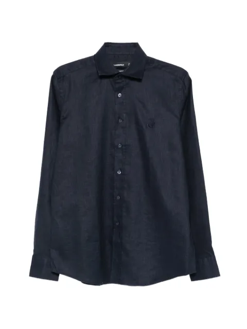 Karl Lagerfeld logo-embroidered shirt Blue 60508460562791