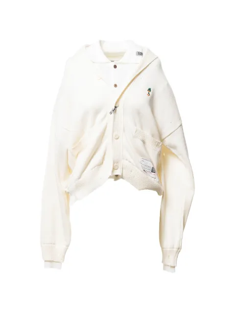 Maison MIHARA YASUHIRO layered cardigan White B16CD521