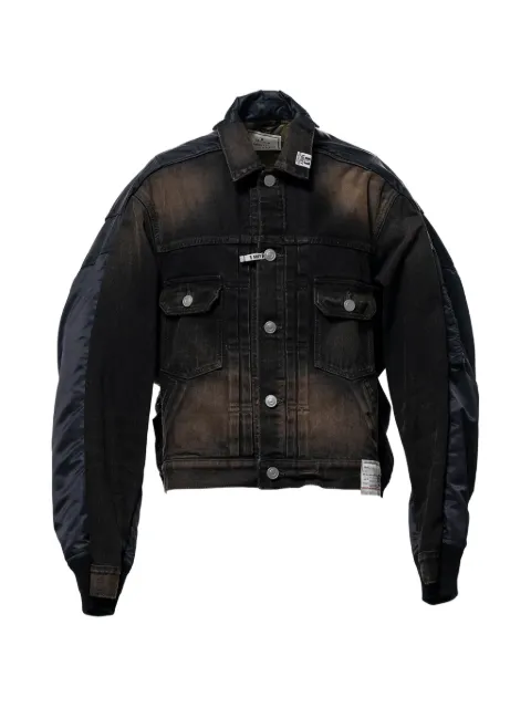 Maison MIHARA YASUHIRO panelled denim jacket Black A16BL021