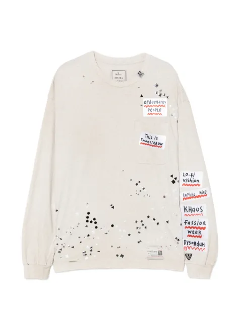 Maison MIHARA YASUHIRO slogan-print T-shirt Neutrals MHRLT6LT591MQWHX048