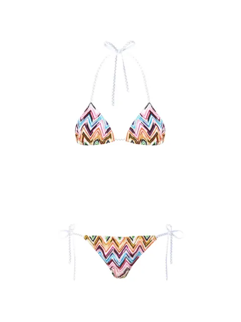 Missoni bikini in stretch viscose with lace zig zag motif Pink MC22SP00BJ00QL