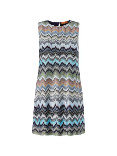 Missoni chevron-pattern sleeveless mini dress Blue DS26SG2ABR014T