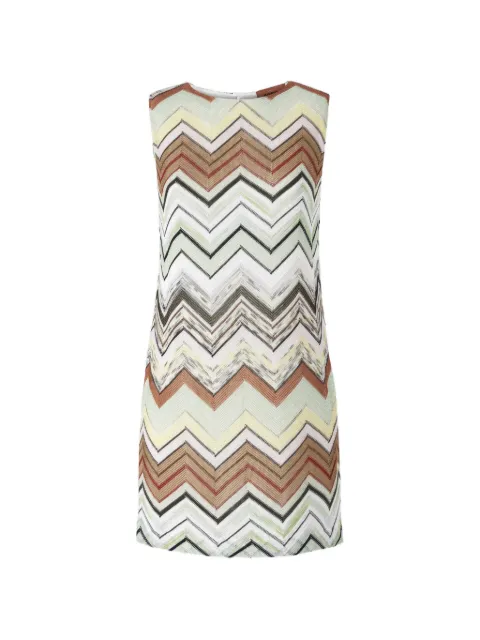 Missoni zigzag-pattern sleeveless mini dress Green DS26SG1VBC0062
