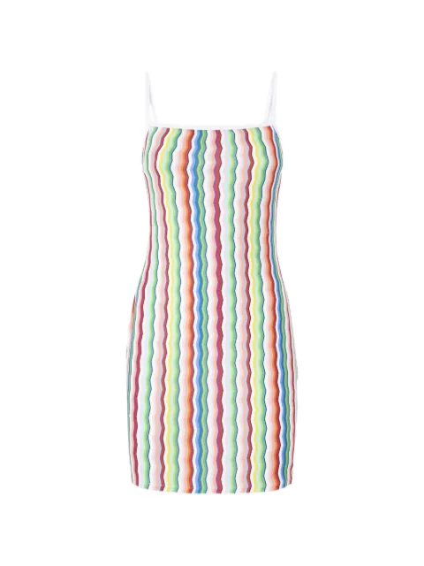 Missoni mini cover-up dress in terry cloth with zigzag print White MS26SQ14BJ00Q1