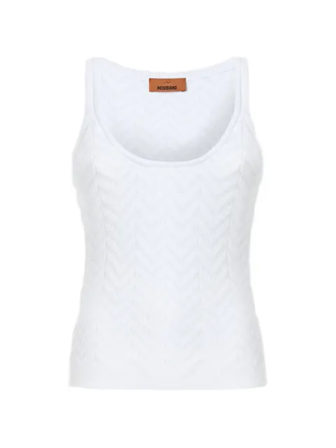 Missoni Chevron tank top White DC26SK00BK01H2
