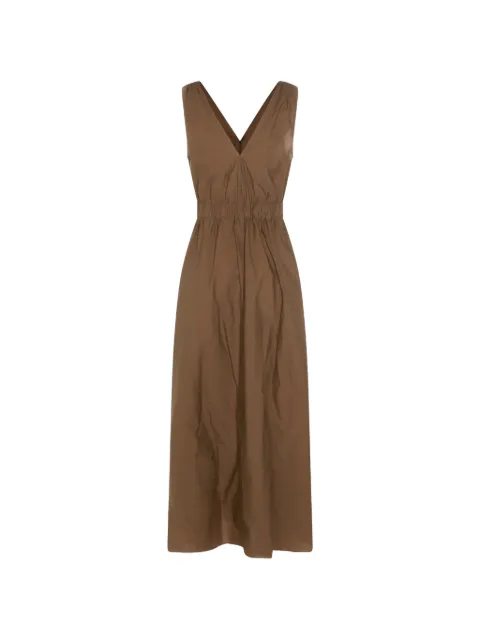 Brunello Cucinelli belted V-neck midi dress Brown M0F79A5092C9266