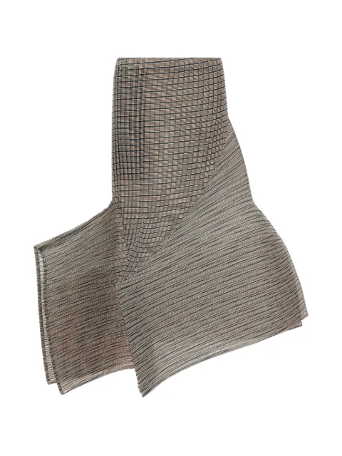 Issey Miyake stripes pleated midi skirt Neutrals IM58FG14217