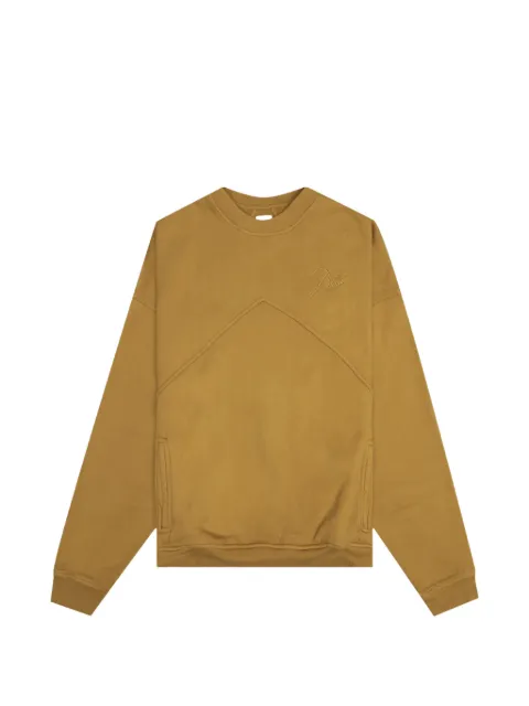 RHUDE logo-embroidered crewneck sweatshirt Brown RHFW22SW050121210121