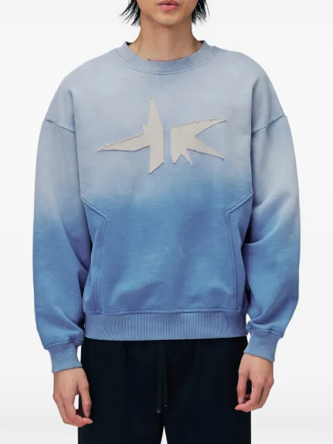 Off Duty logo appliqué gradient sweater Blue ODF25T20344