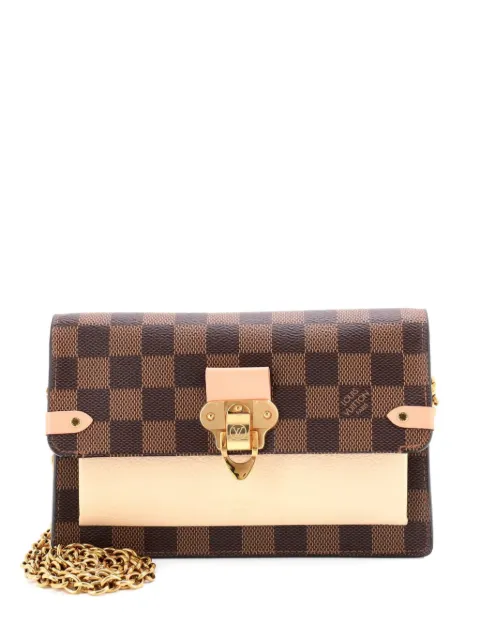 Louis Vuitton Pre-Owned Vavin Chain Wallet NM Damier with Leather crossbody bag Brown EZY2TH2E0OCCEZI4
