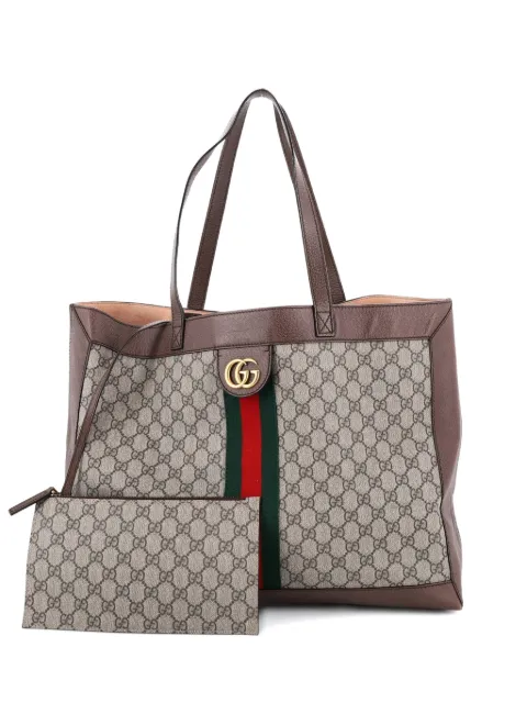 Gucci Pre-Owned Disney Three Little Pigs Ophidia Soft Open GG Coated Canvas East West tote bag Brown TTT2Y0Q33U6122PD