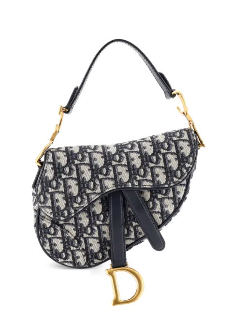 Christian Dior Pre-Owned Saddle Handbag Oblique Canvas Mini shoulder bag Blue DDZ2YXKRQR66X3F1