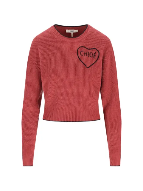 Chloé heart knitted jumper Red CH26SMP39710
